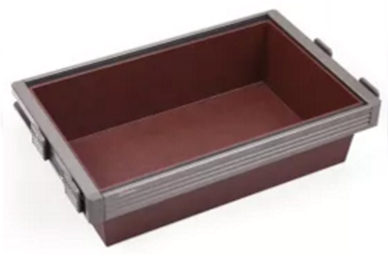 Leather storage basket